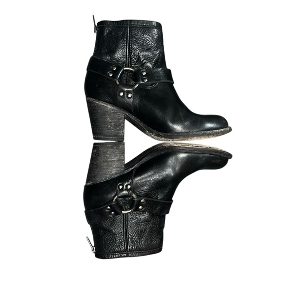 Frye Shoes - FRYE Motorcycle Tabitha Harness Ankle Boots Size 6.5
